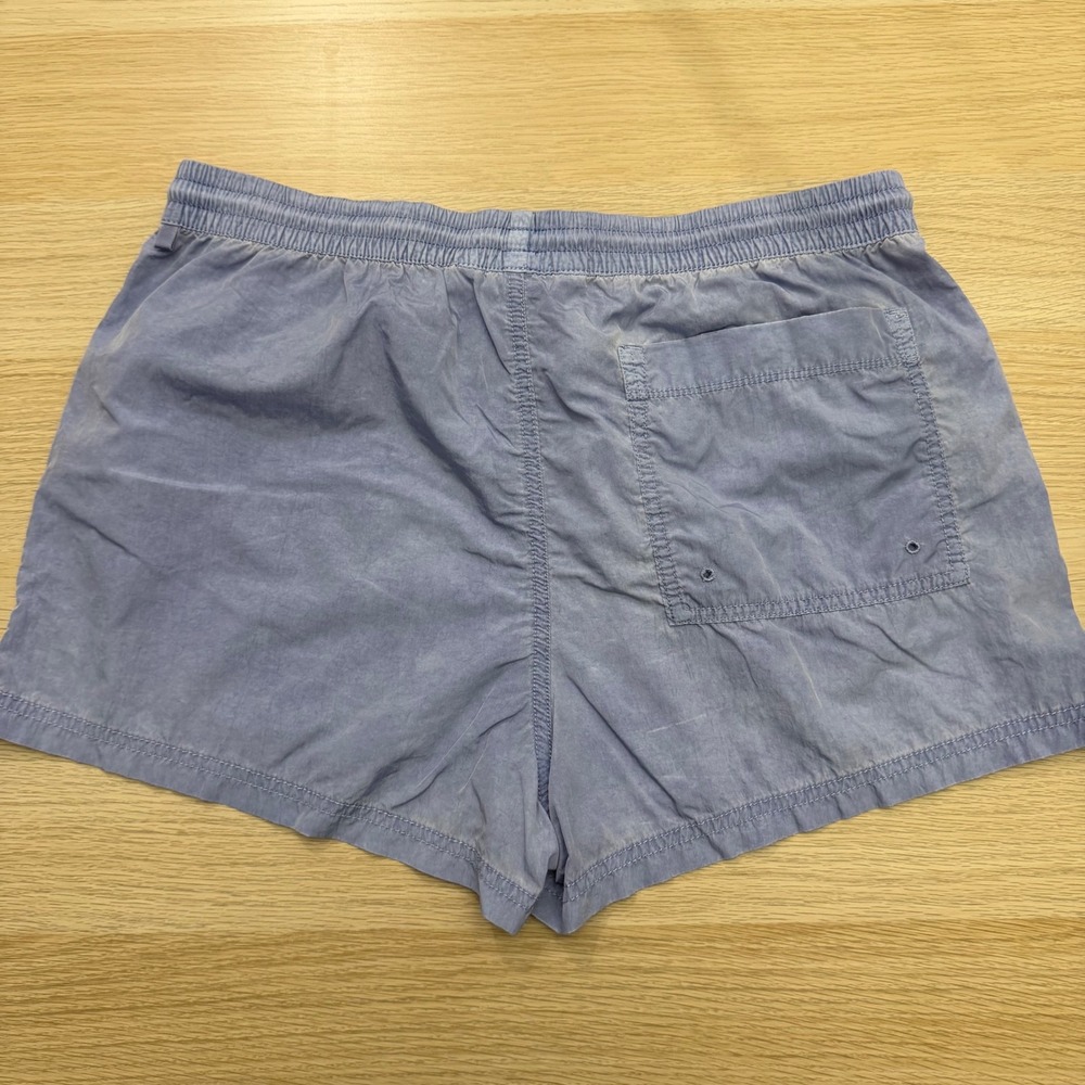 Athleta Expedition Blue Hiking Shorts Womens 8 Drawstring Pockets Trave